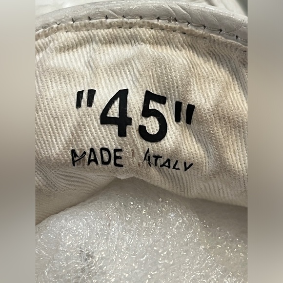 Off White Mens Croc Leather Sneakers - Picture 8 of 10